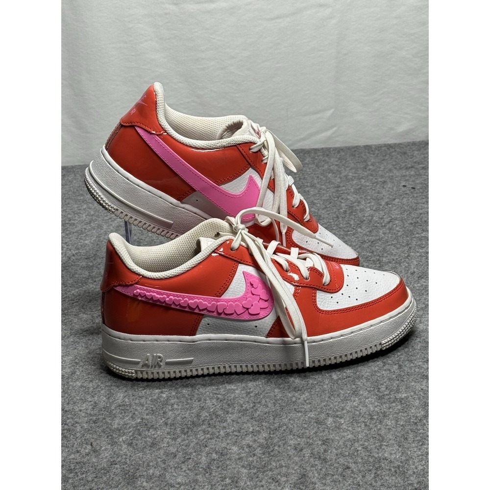 Nike Air Force 1 Athletic Shoes Youth Size 6.5 Women's Size 8 Orange & Pink - Picture 8 of 13